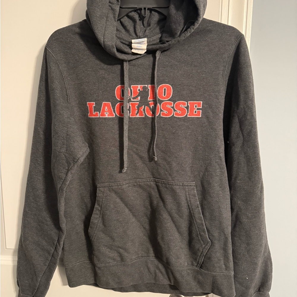 Gray Ohio state Lacrosse Hoodie